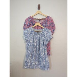 Chaps Women's Tops 2 pc Bundle Cute Casual Basic Comfy Cotton Fun Funky Design